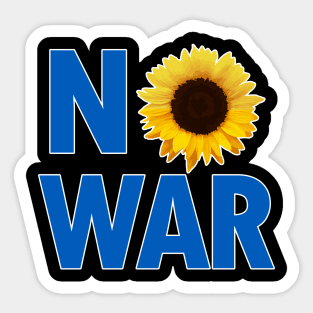 Ukraine Sunflower No War Sticker